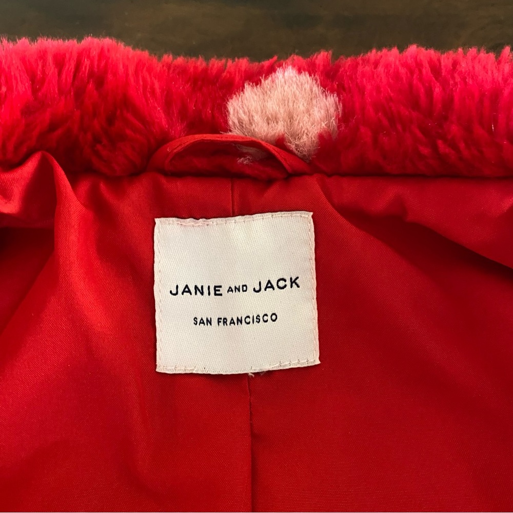 Janie and Jack Faux Fur Heart Bomber Jacket - Picture 9 of 9